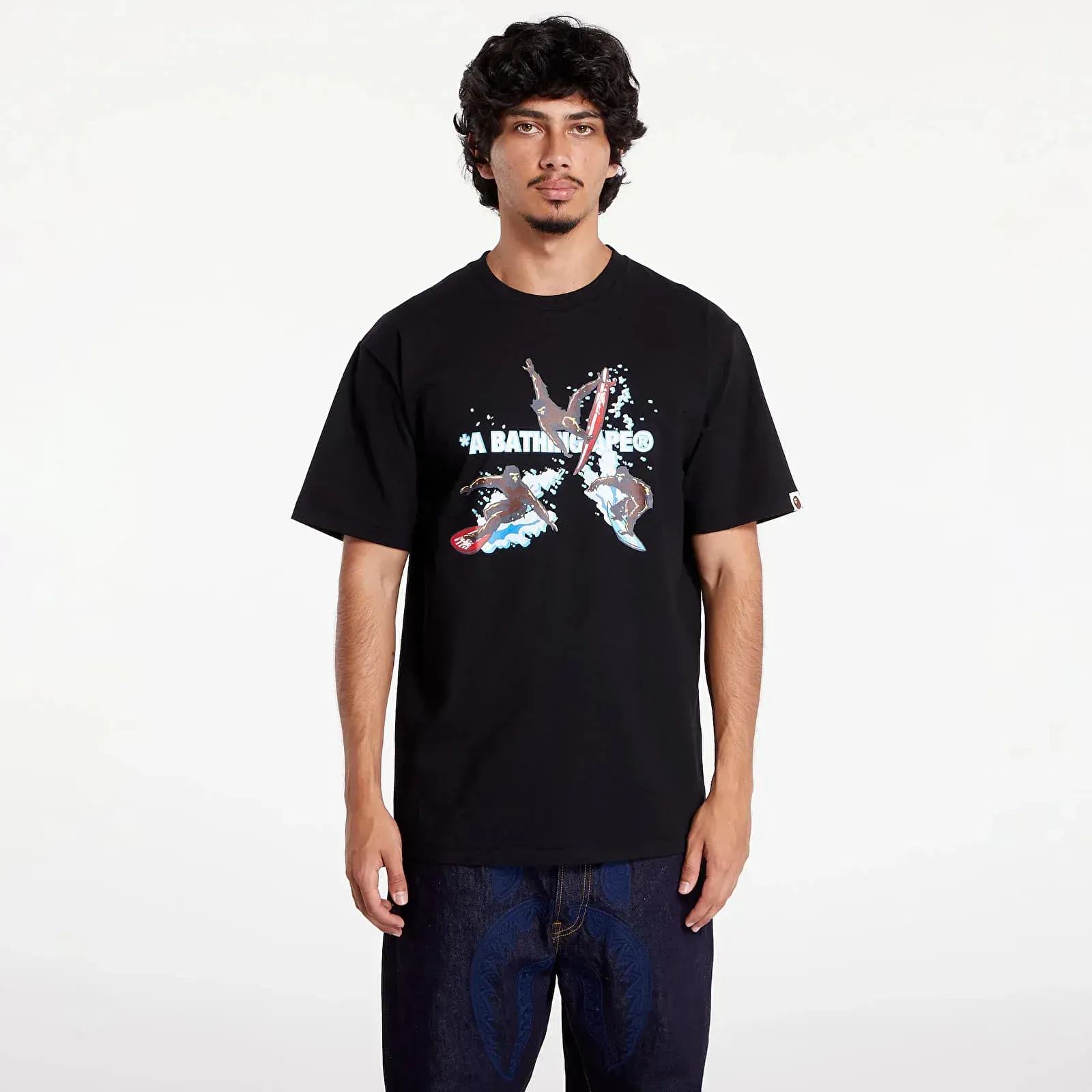 Футболка чоловіча Bape Surfing Apes Tee (001TEK701002F)
