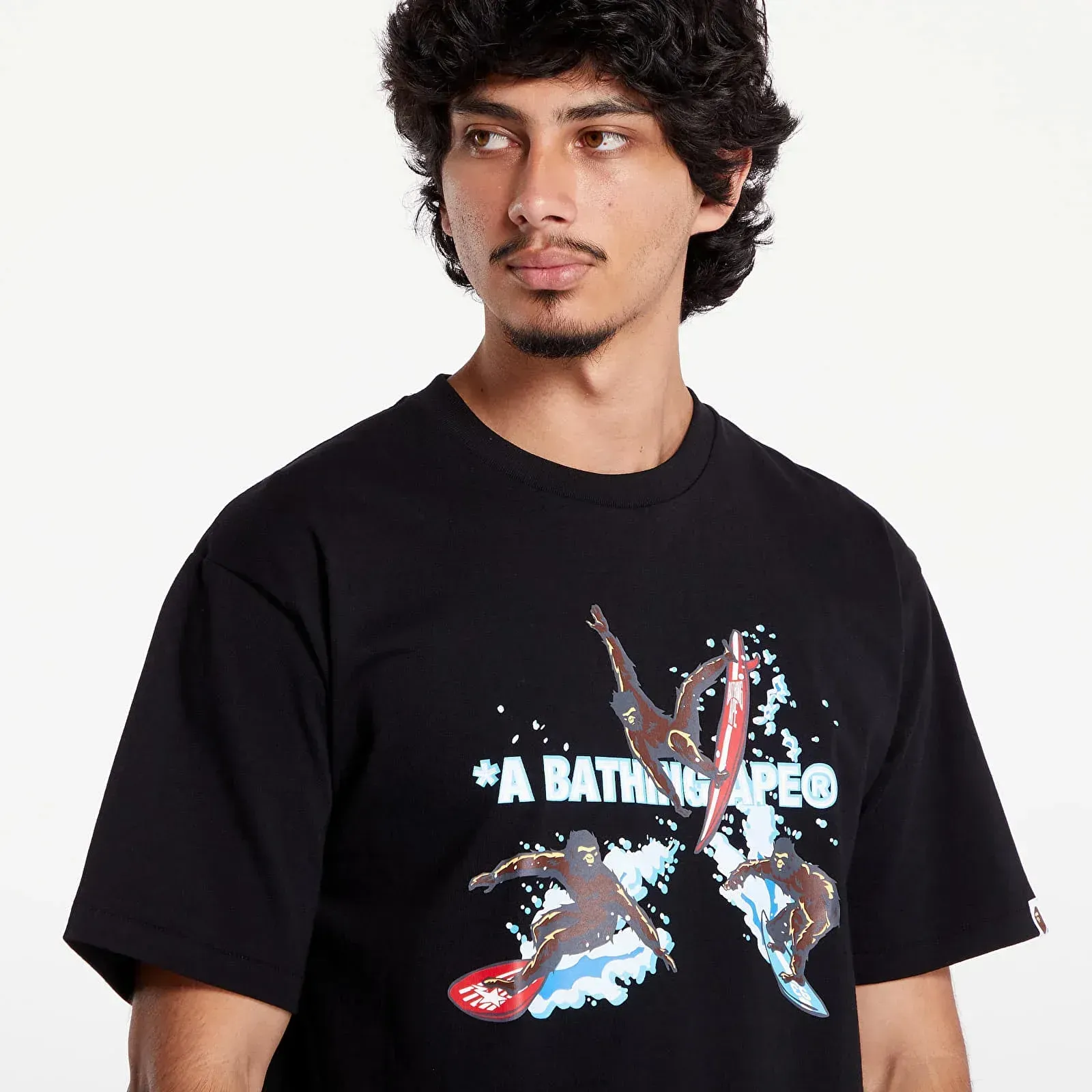 Футболка чоловіча Bape Surfing Apes Tee (001TEK701002F)