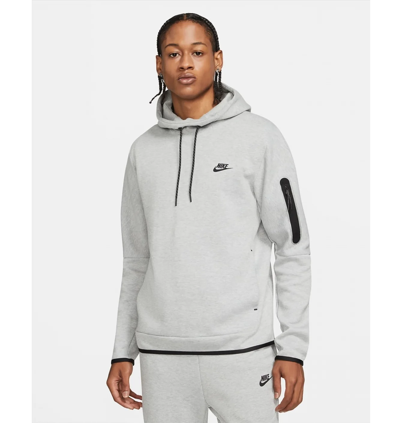 Худі чоловіче Nike Sportswear Tech Fleece Grey DD5174-063