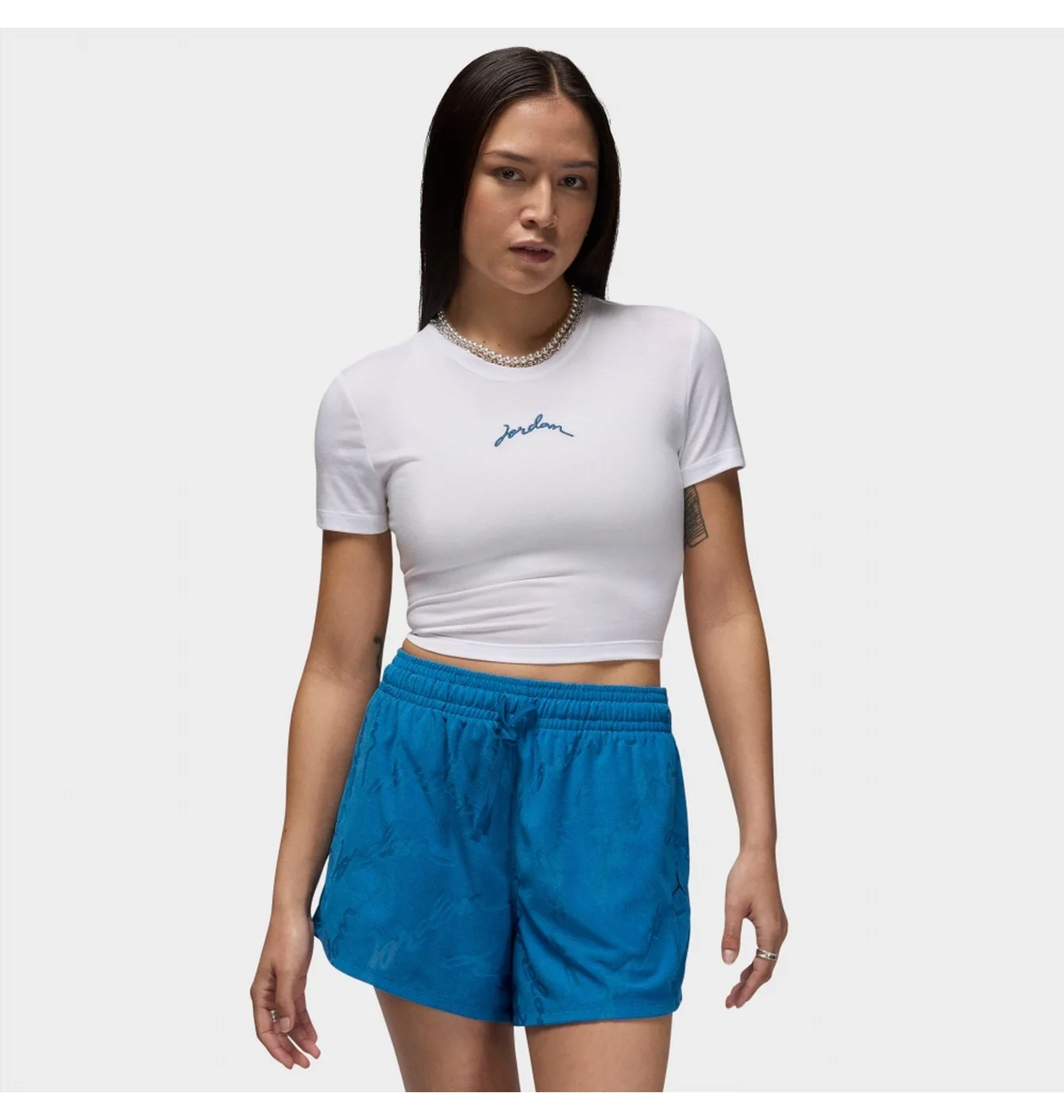 Футболка жіноча Air Jordan Slim Cropped Graphic T-Shirt White FN5720-100