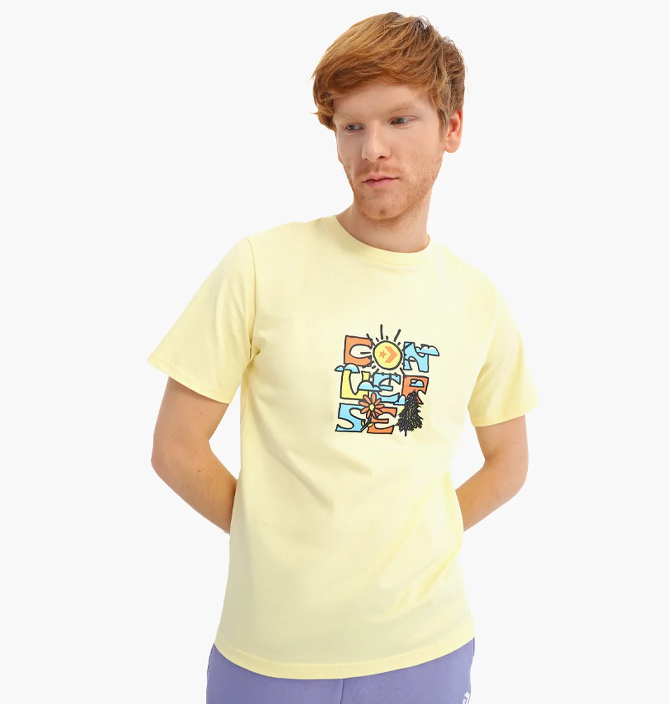 Футболка чоловіча Converse Mother Nature Tee Yellow 10023787-231