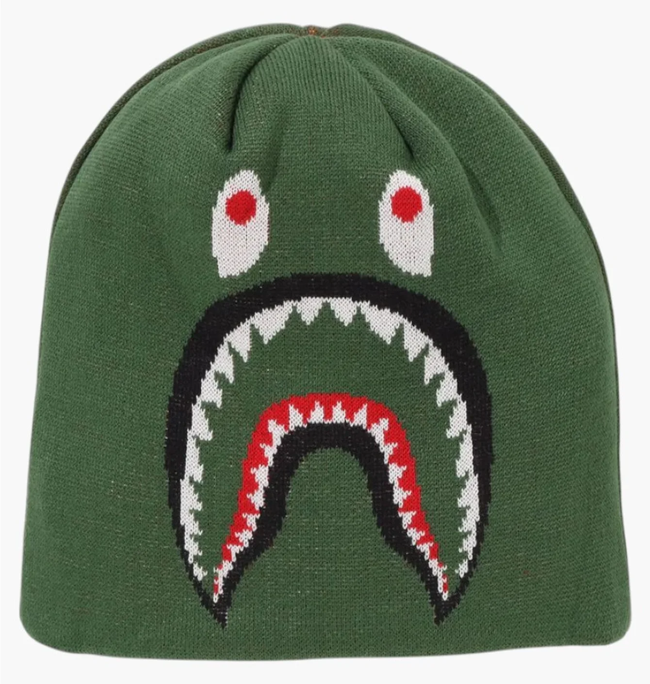 Шапка чоловіча Bape A Bathing Ape MenS Goods 2Nd Shark Knit Cap Green 1K70181007