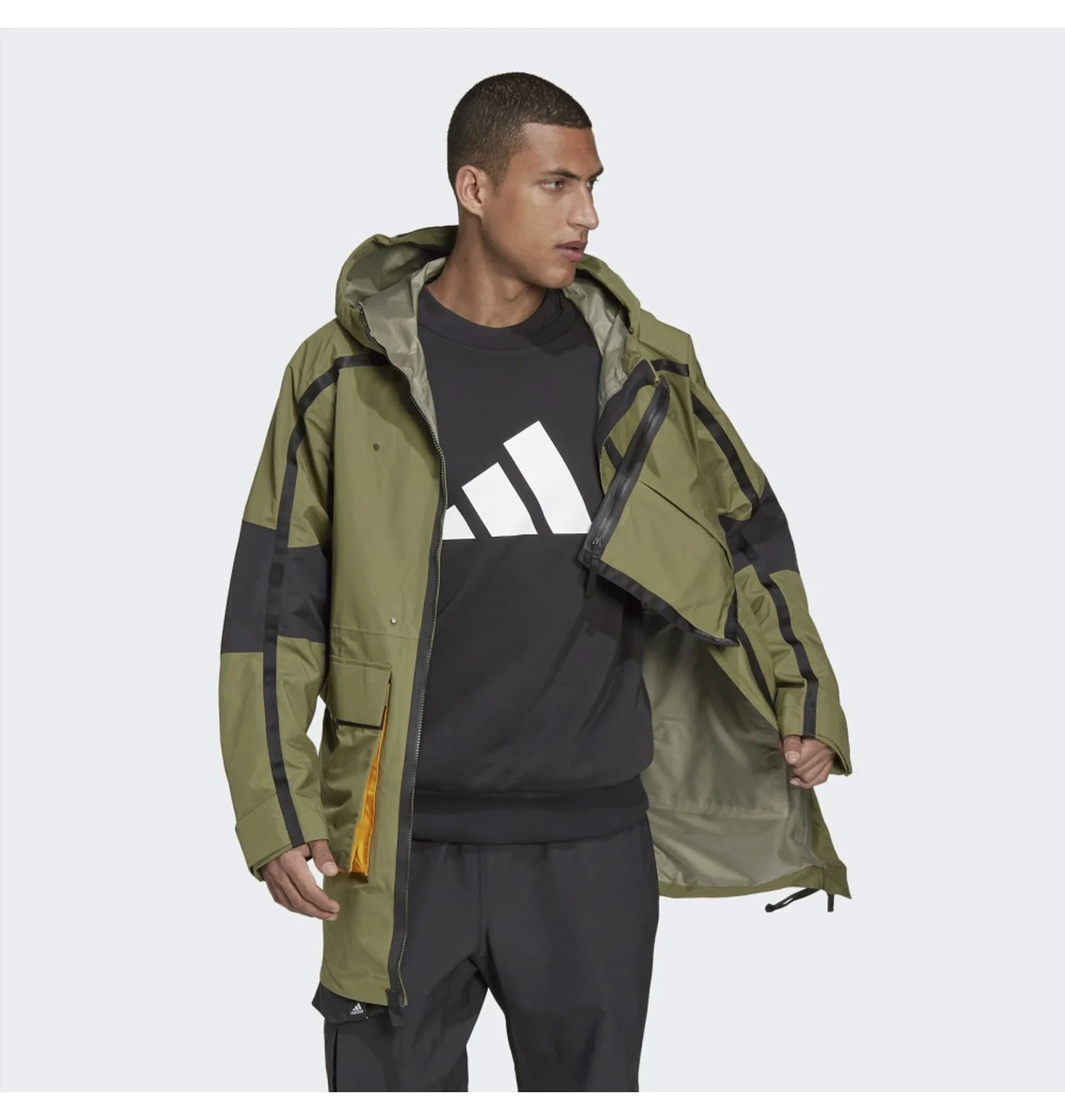 Парка чоловіча Adidas Xploric Rain.Rdy Parka Olive GQ2399