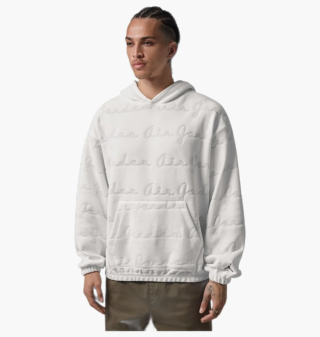 Худі чоловіче Air Jordan Flight MenS Jacquard Pullover Hoodie White IF1837-133