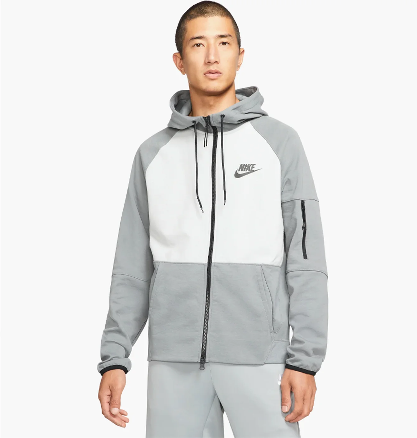 Толстовка чоловіча Nike Sportswear Full Zip Grey DD5284-077