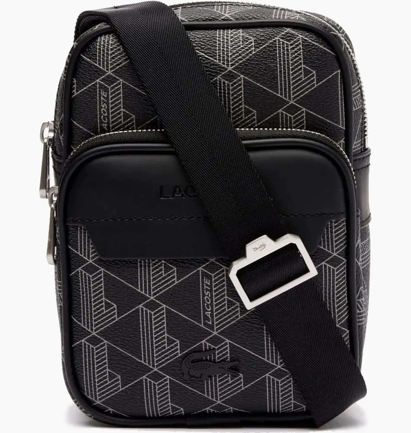 Сумка чоловіча Lacoste Monogram Grey NH4409LX-H45