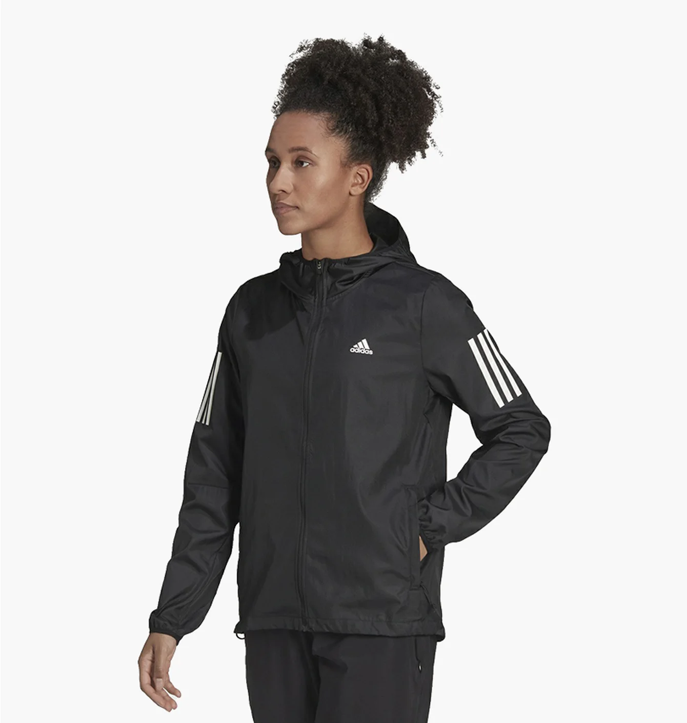 Вітровка жіноча Adidas Own The Run Hooded Running Windbreaker Black H59271
