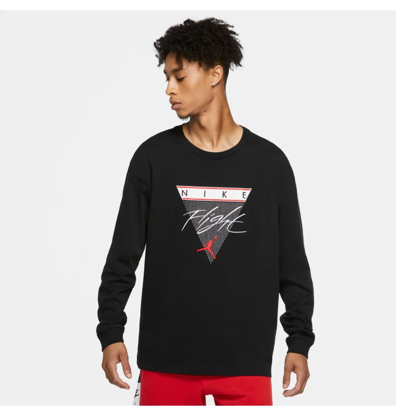 Лонгслів чоловічий Air Jordan Flight Long-Sleeve T-Shirt Black CZ1215-010