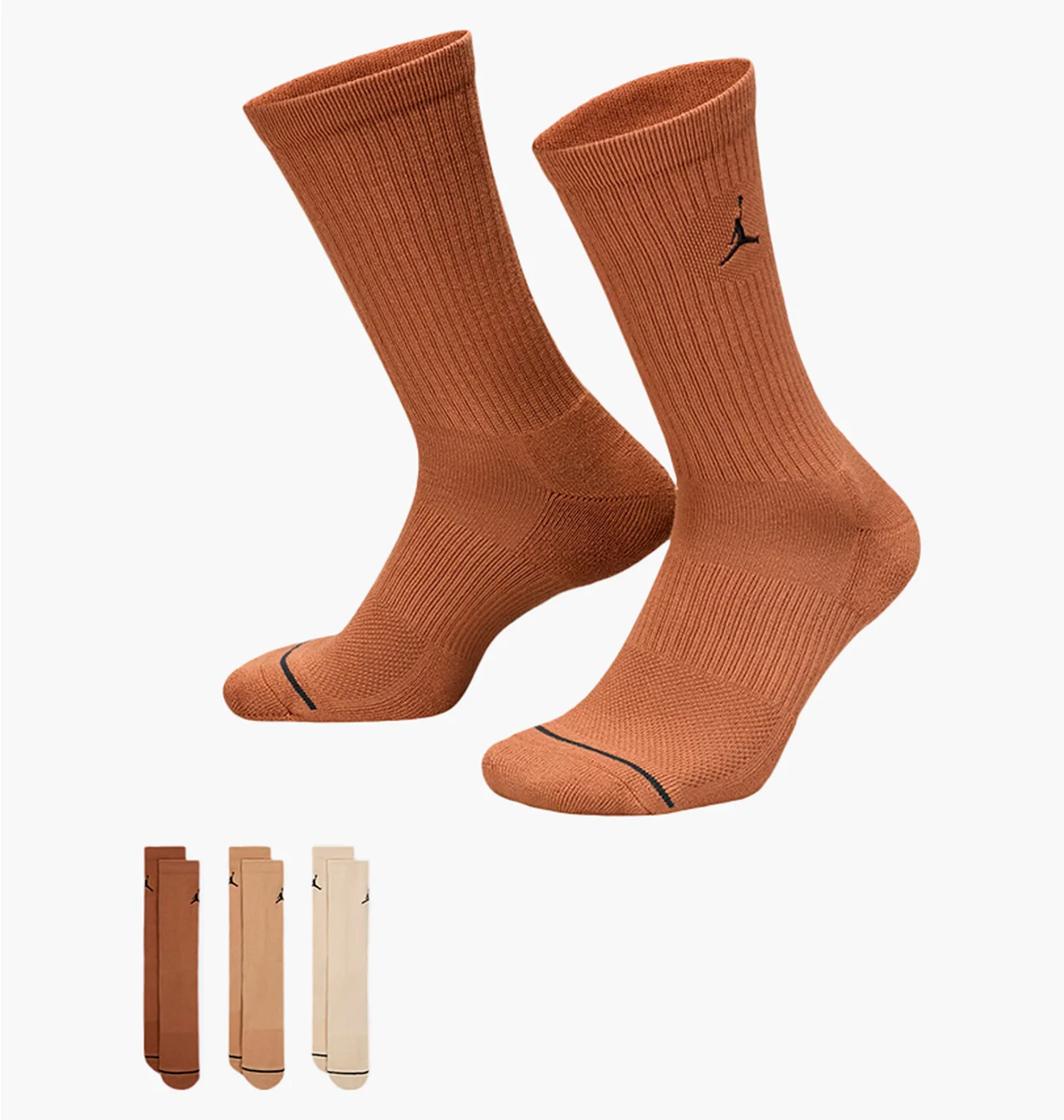 Шкарпетки чоловічі Air Jordan Everyday Crew Socks Brown (3 пари) DX9632-923