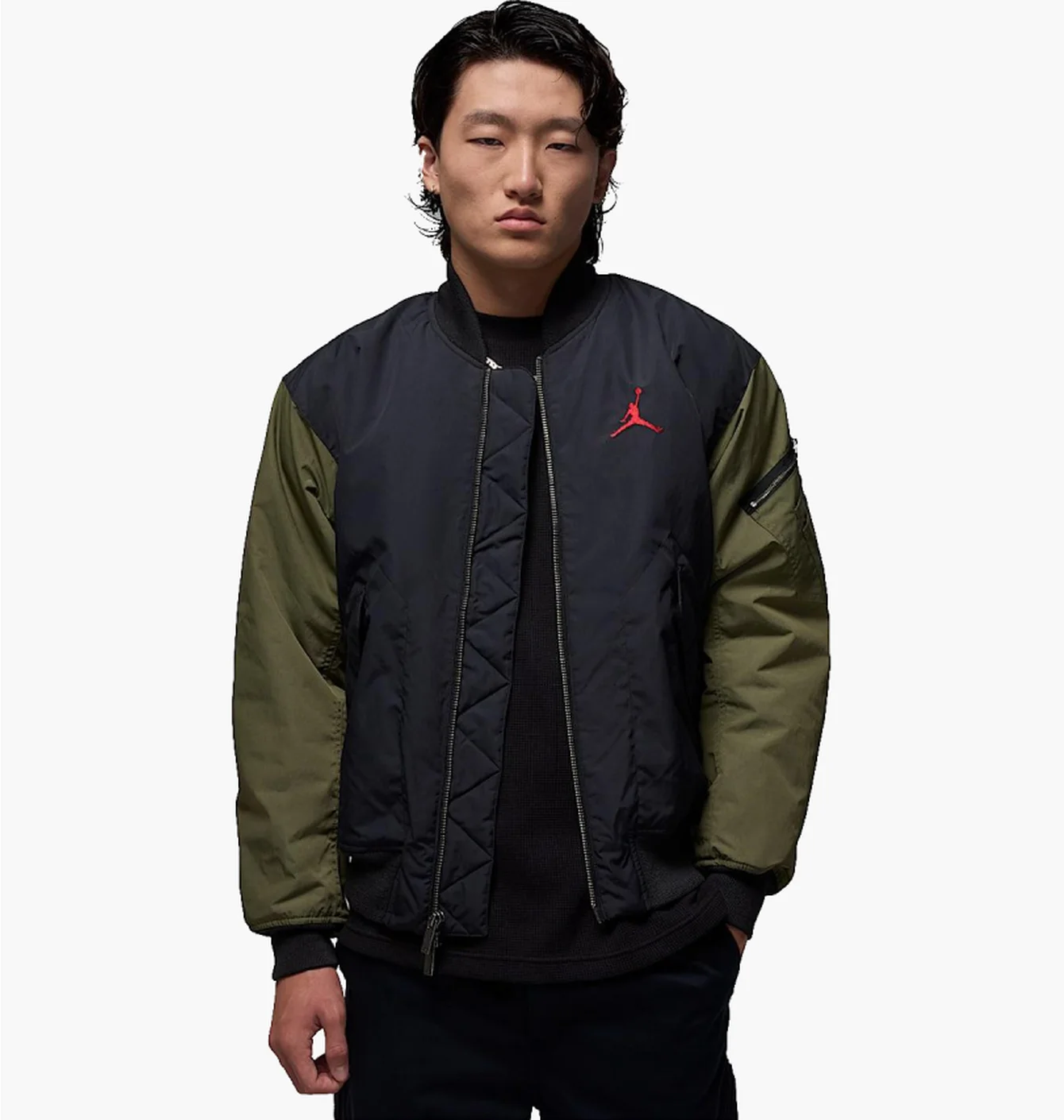 Бомбер чоловічий Air Jordan Renegade Black/Green HQ2664-045