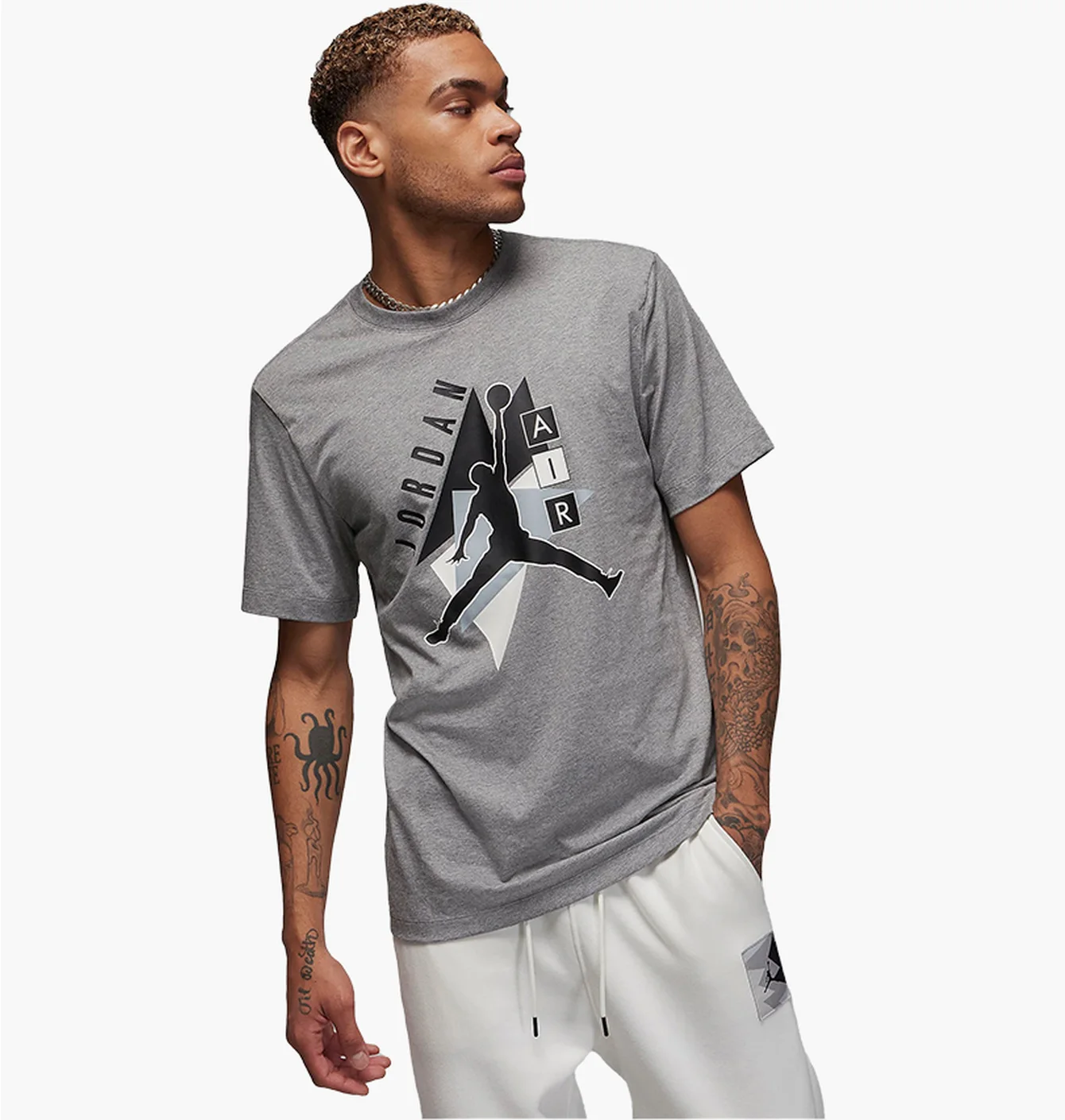 Футболка чоловіча Air Jordan T-Shirt Brand Grey FD7031-091