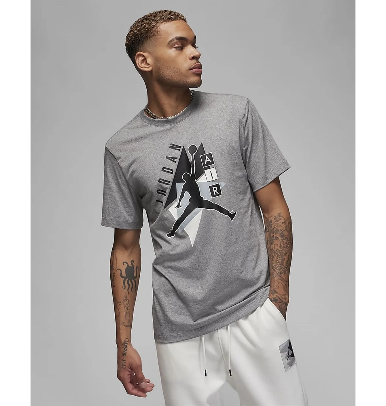 Футболка чоловіча Air Jordan T-Shirt Brand Grey FD7031-091