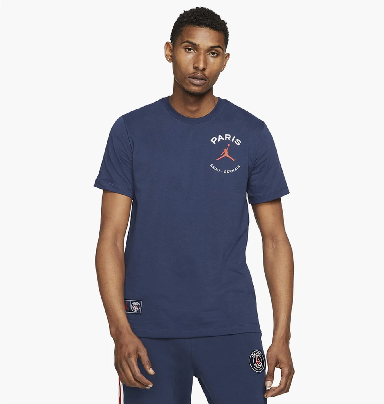 Футболка чоловіча Air Jordan Psg X Paris Saint-Germain Logo Blue DB6514-410