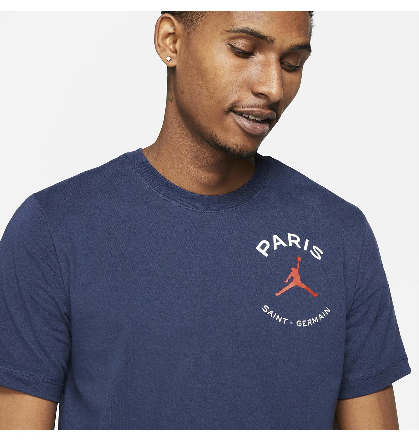 Футболка чоловіча Air Jordan Psg X Paris Saint-Germain Logo Blue DB6514-410