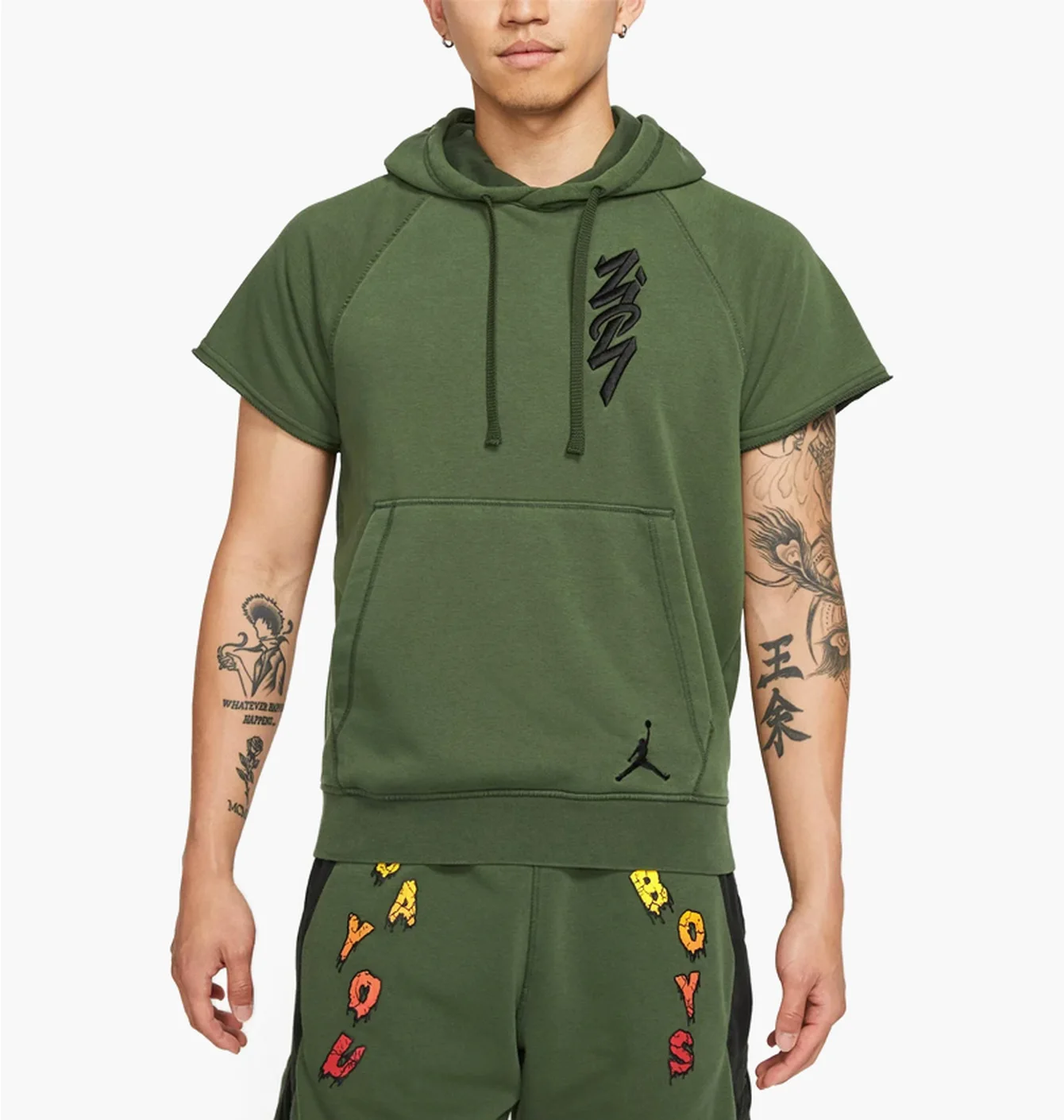 Худі чоловіче Air Jordan Zion Cutoff Olive DA9842-335