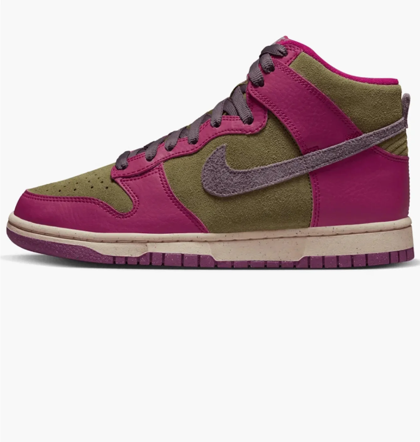 Кросівки жіночі Nike Dunk High Green/Pink Fb1273-500
