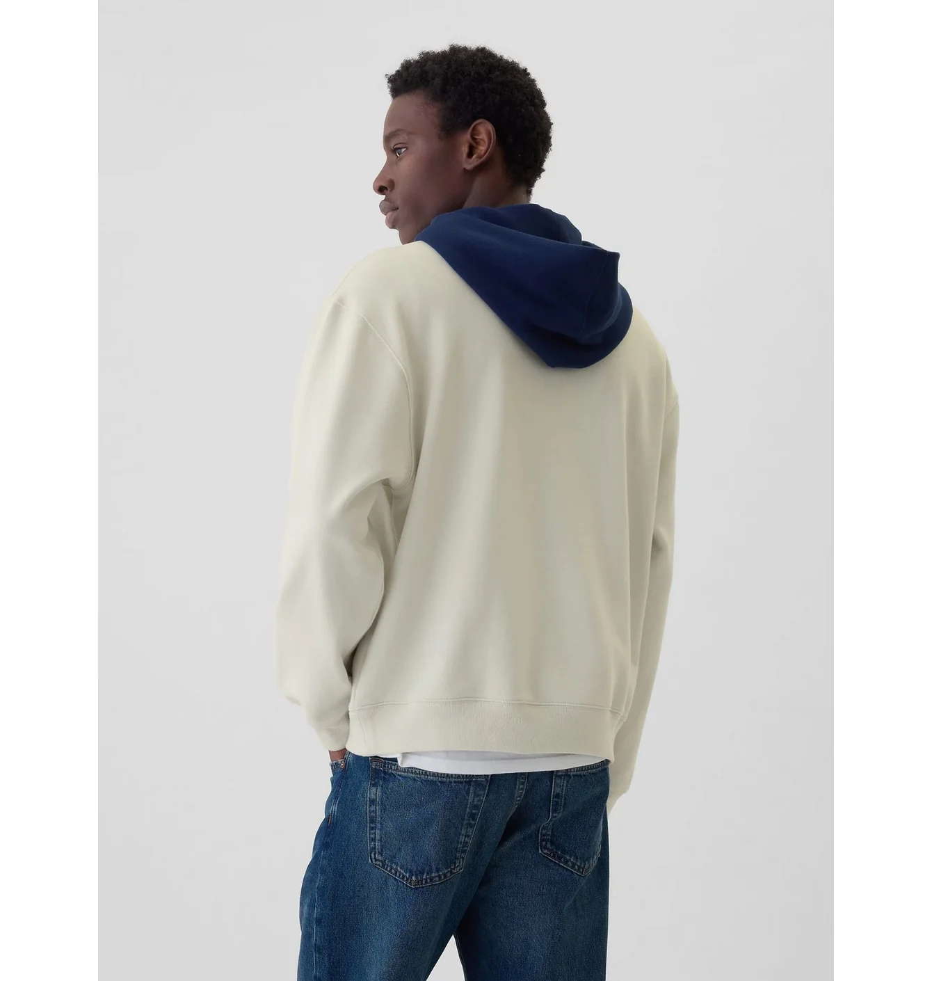 Худі чоловіче GAP Varsity Logo Hoodie White AA1-448