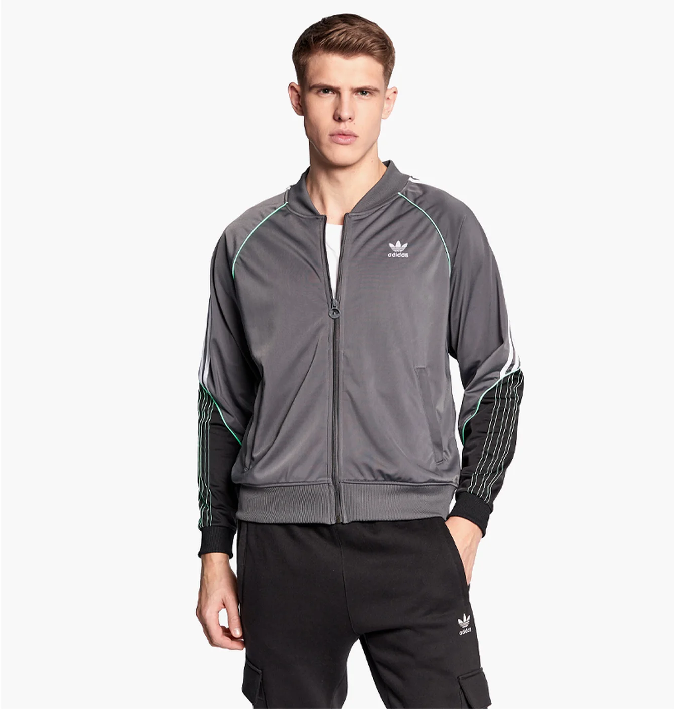 Олімпійка чоловіча Adidas Zip Grey HI3002