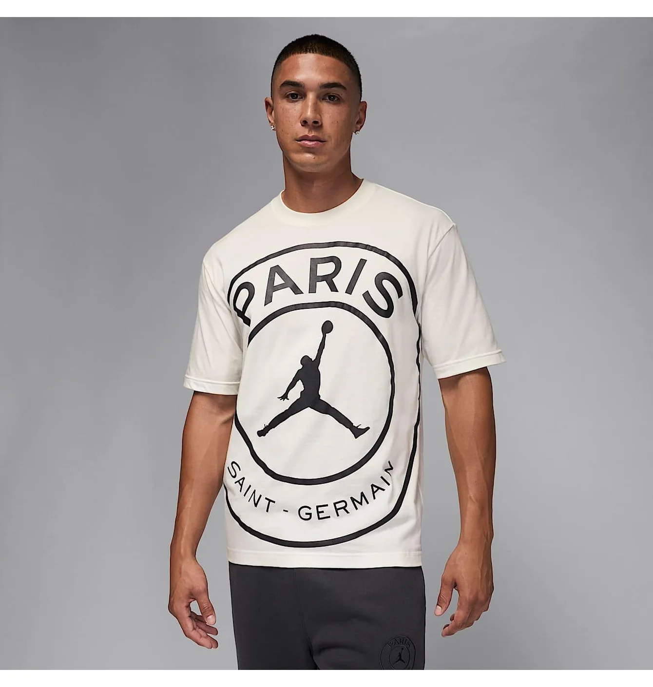 Футболка чоловіча Air Jordan Psg Ss Logo White HV3411-133