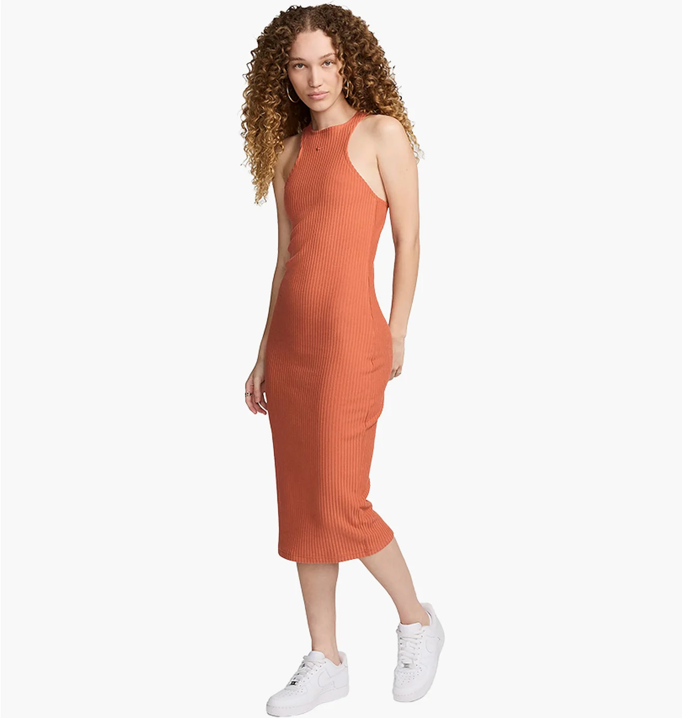 Плаття жіноче Nike Sportswear Chill Rib Slim Sleeveless Midi Dress Orange FN3679-825