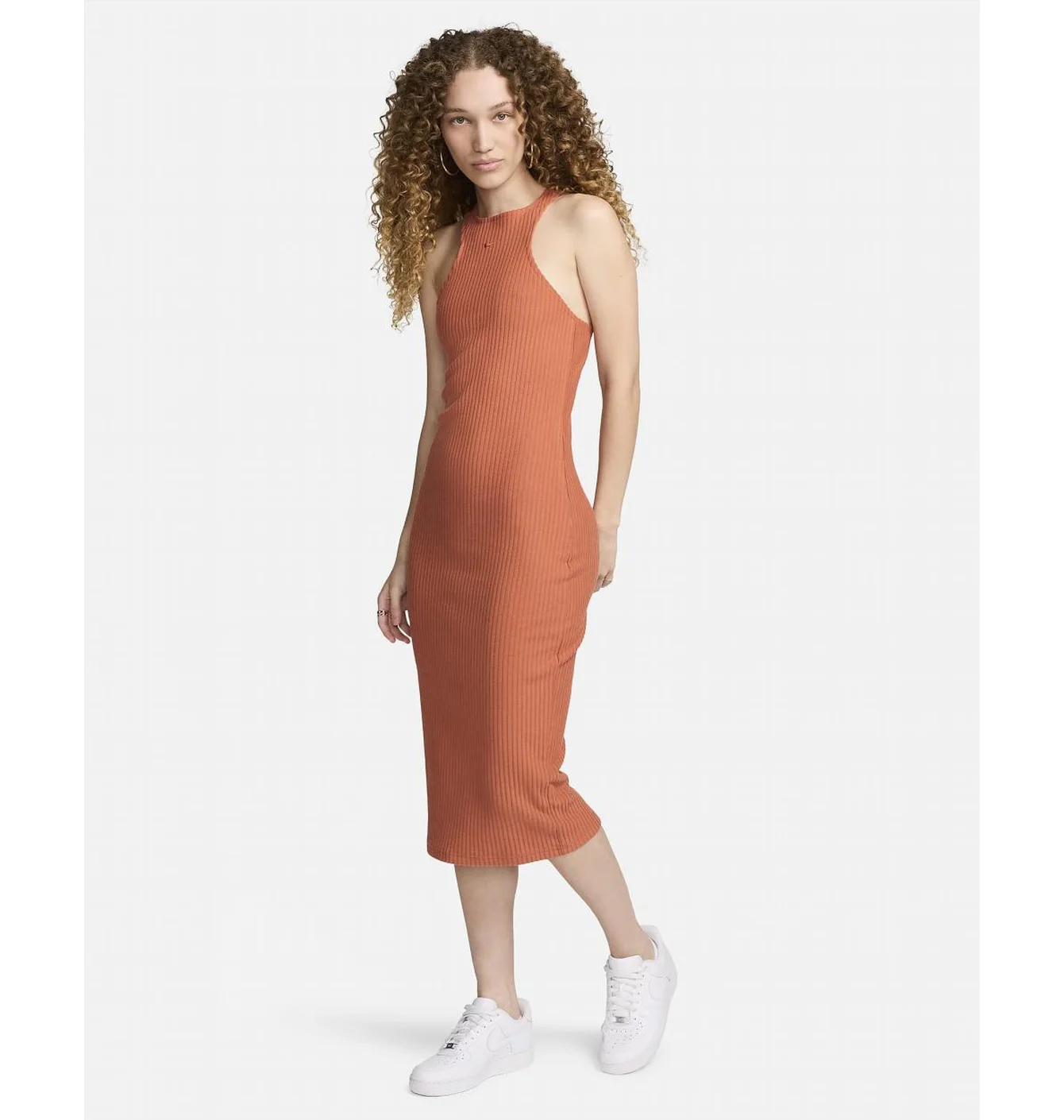 Плаття жіноче Nike Sportswear Chill Rib Slim Sleeveless Midi Dress Orange FN3679-825