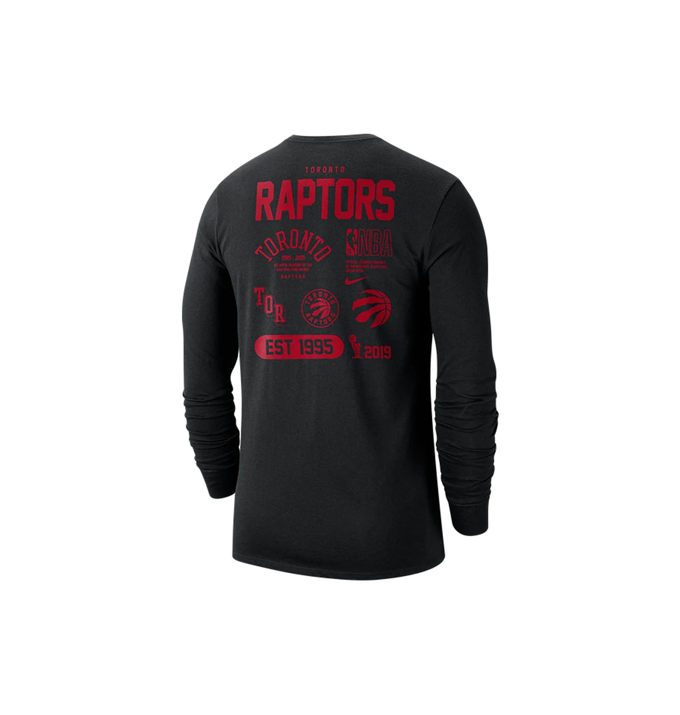 Лонгслів чоловічий Nike Nba Toronto Raptors Courtside Element Black DJ6556-010
