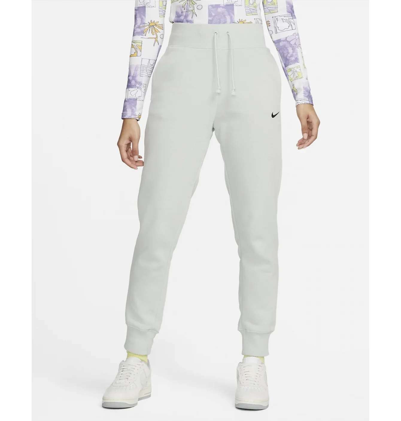 Штани жіночі Nike Sportswear Phoenix Fleece High-Waisted Jogger Sweatpants Grey Fd0893-034