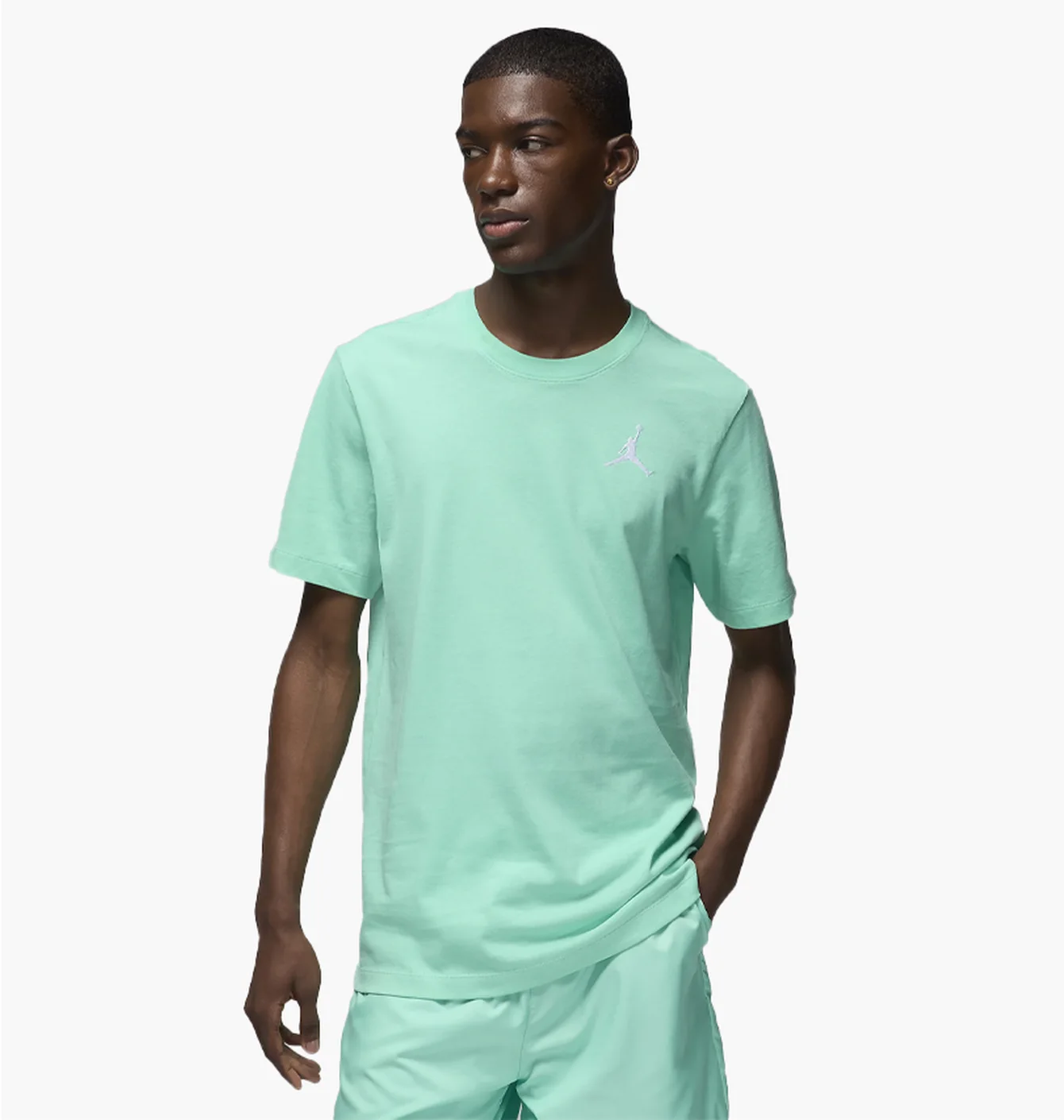 Футболка чоловіча Air Jordan Jumpman Emb Ss Crew Turquoise DC7485-349