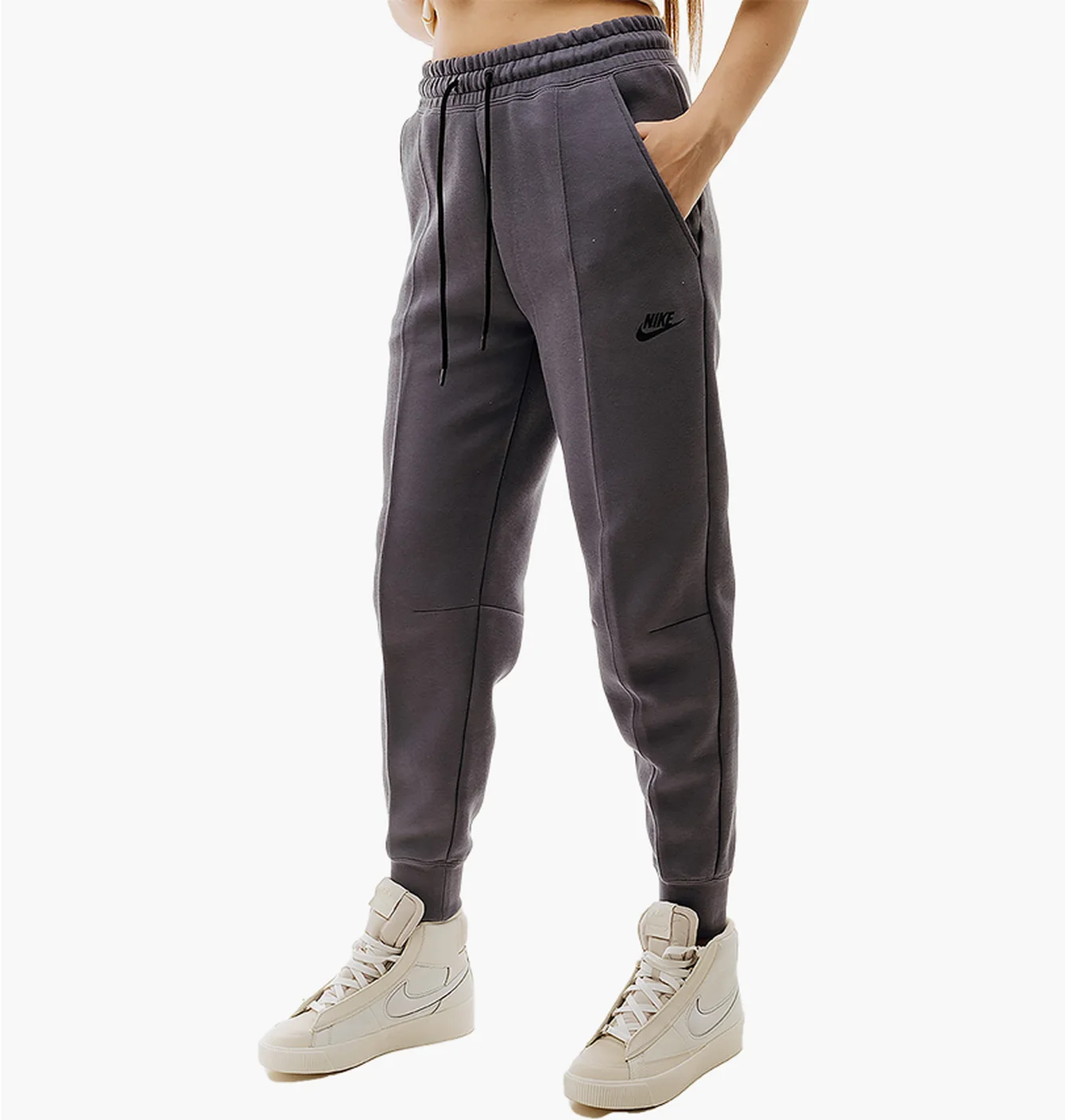 Штани жіночі Nike W Tch Flc Mr Jggr Grey FB8330-003