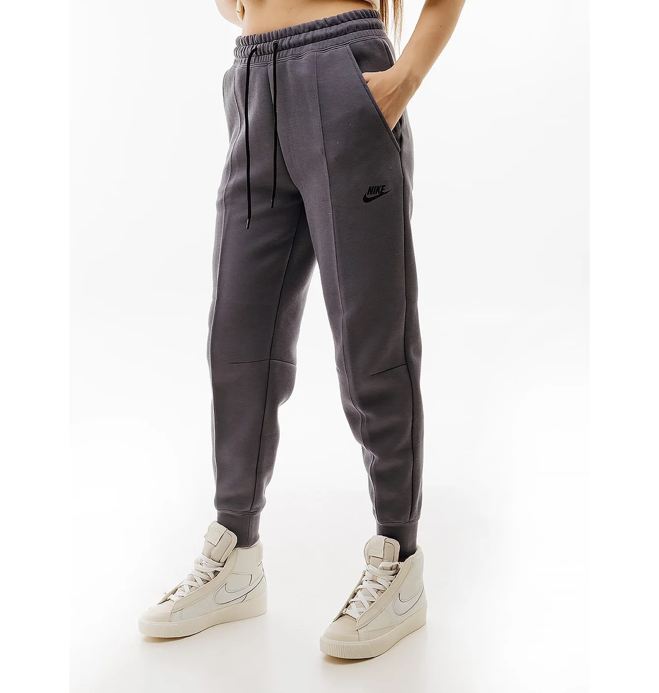 Штани жіночі Nike W Tch Flc Mr Jggr Grey FB8330-003