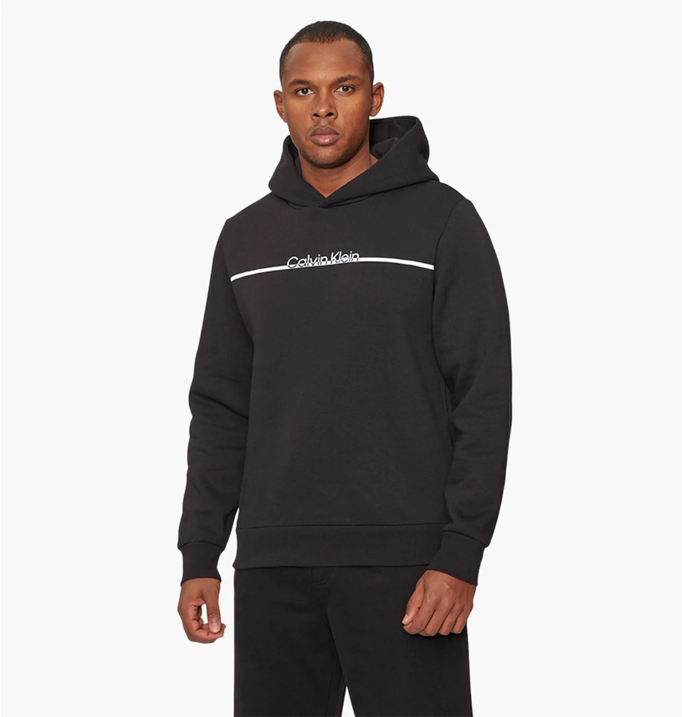 Худі чоловіче Calvin Klein Split Line Logo Black K10K114338
