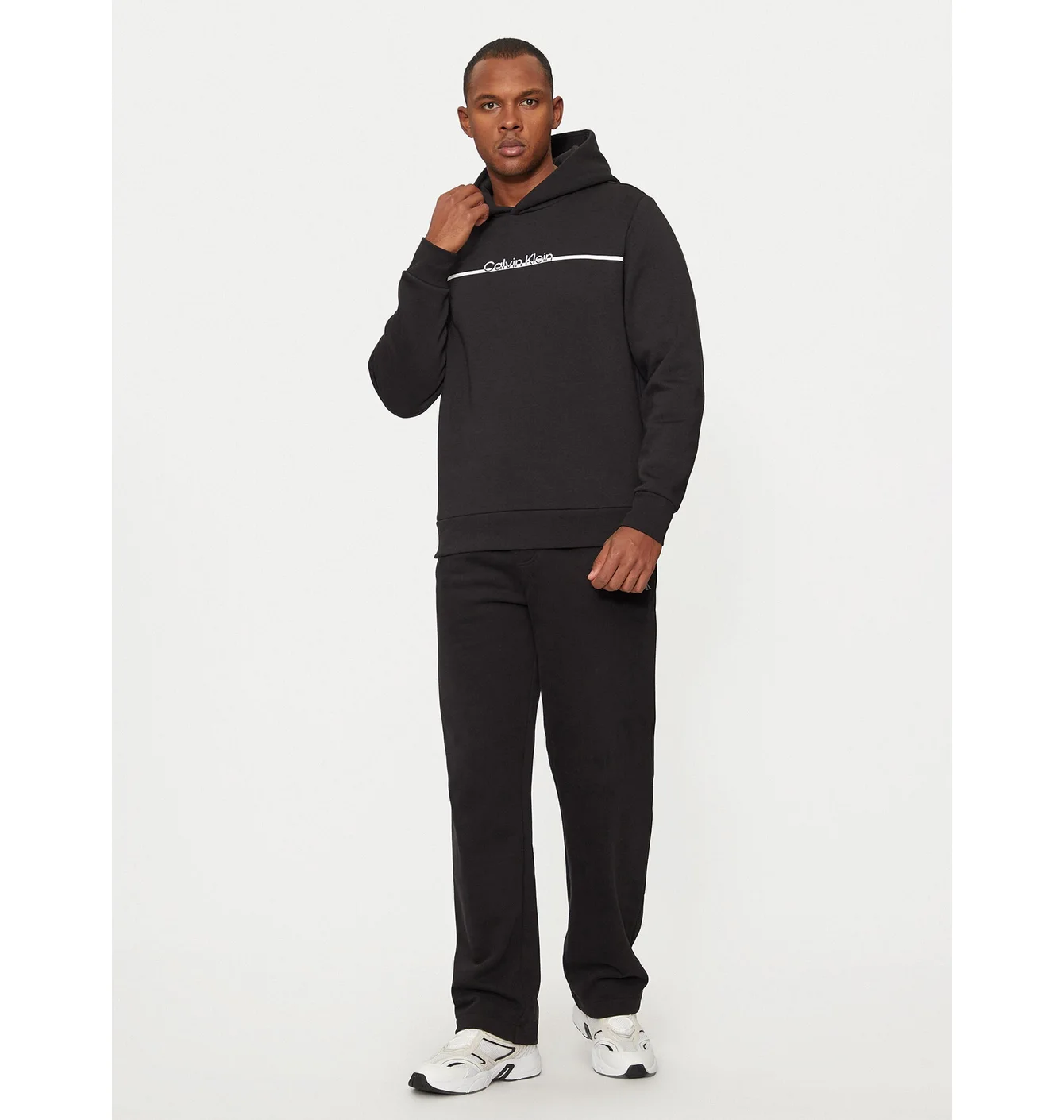 Худі чоловіче Calvin Klein Split Line Logo Black K10K114338