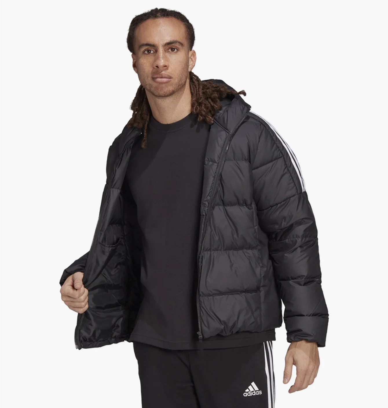 Пуховик чоловічий Adidas Essentials Midweight Black Gt9141