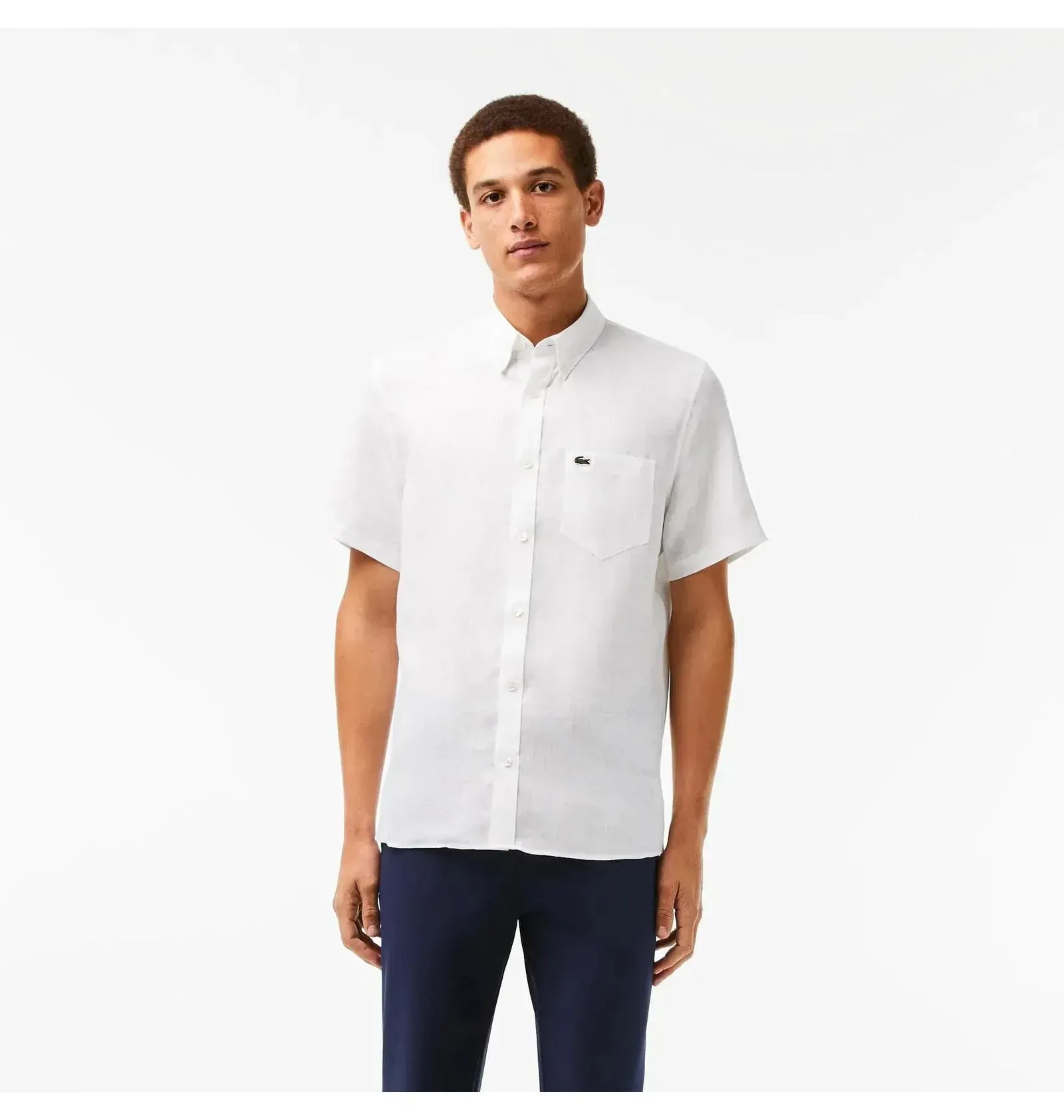 Футболка чоловіча Lacoste Short Sleeve Linen Shirt White (CH5699T001)