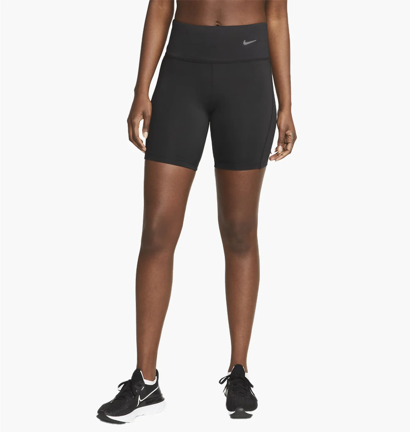 Шорти жіночі Nike Tight Mid-Rise Ribbed-Panel Running Shorts With Pockets Black DX2951-010