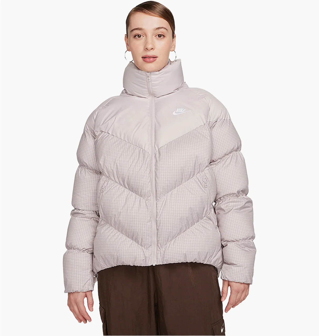Пуховик жіночий Nike Sportswear Windpuffer Therma-Fit Loose Puffer Jacket White FB8788-019