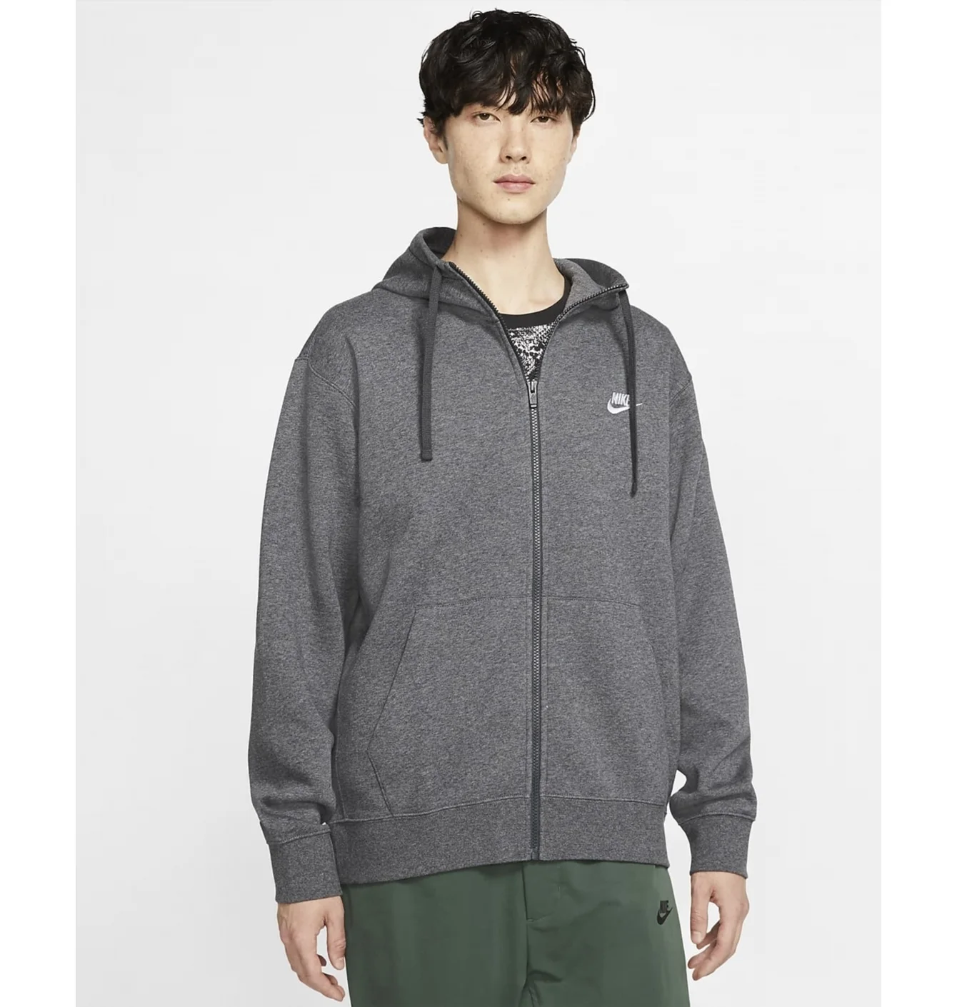 Толстовка чоловіча Nike M Nsw Club Hoodie Fz Bb Grey BV2645-071