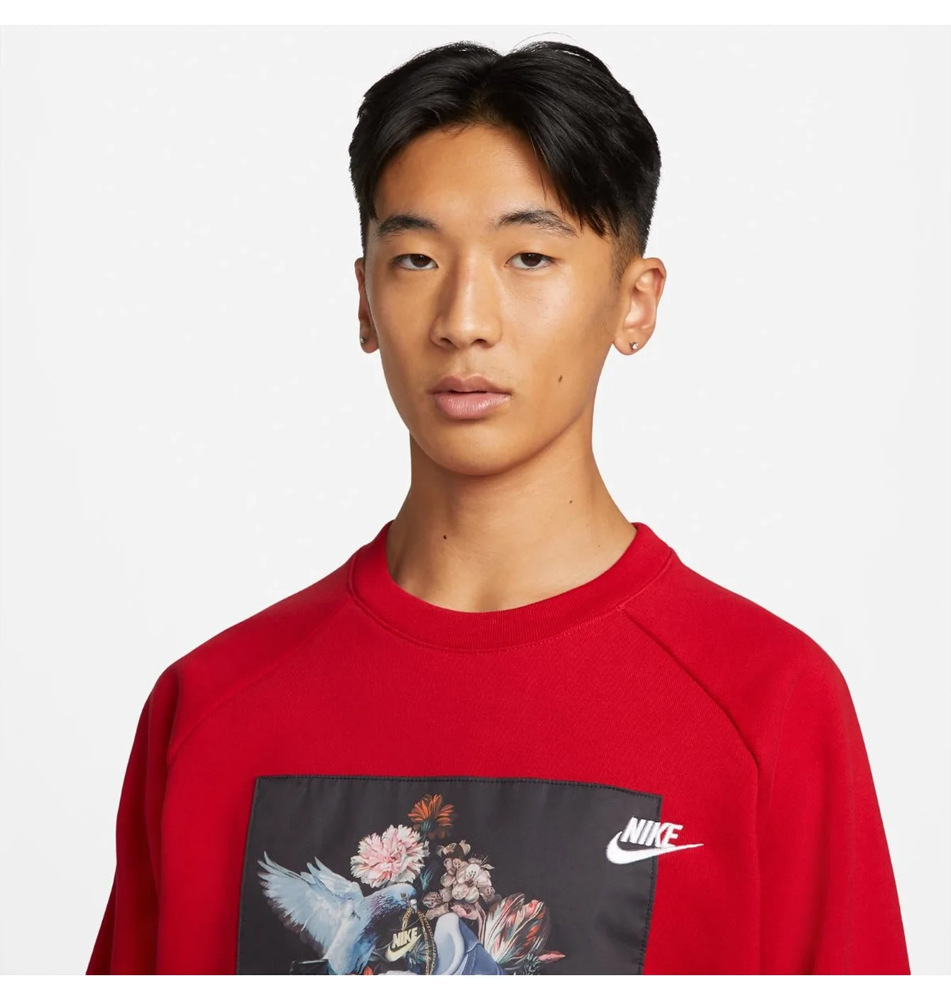 Світшот чоловічий Nike Masterpiece Pack Photo Print Crew Neck Fleece Sweatshirt Red Dd6515-687