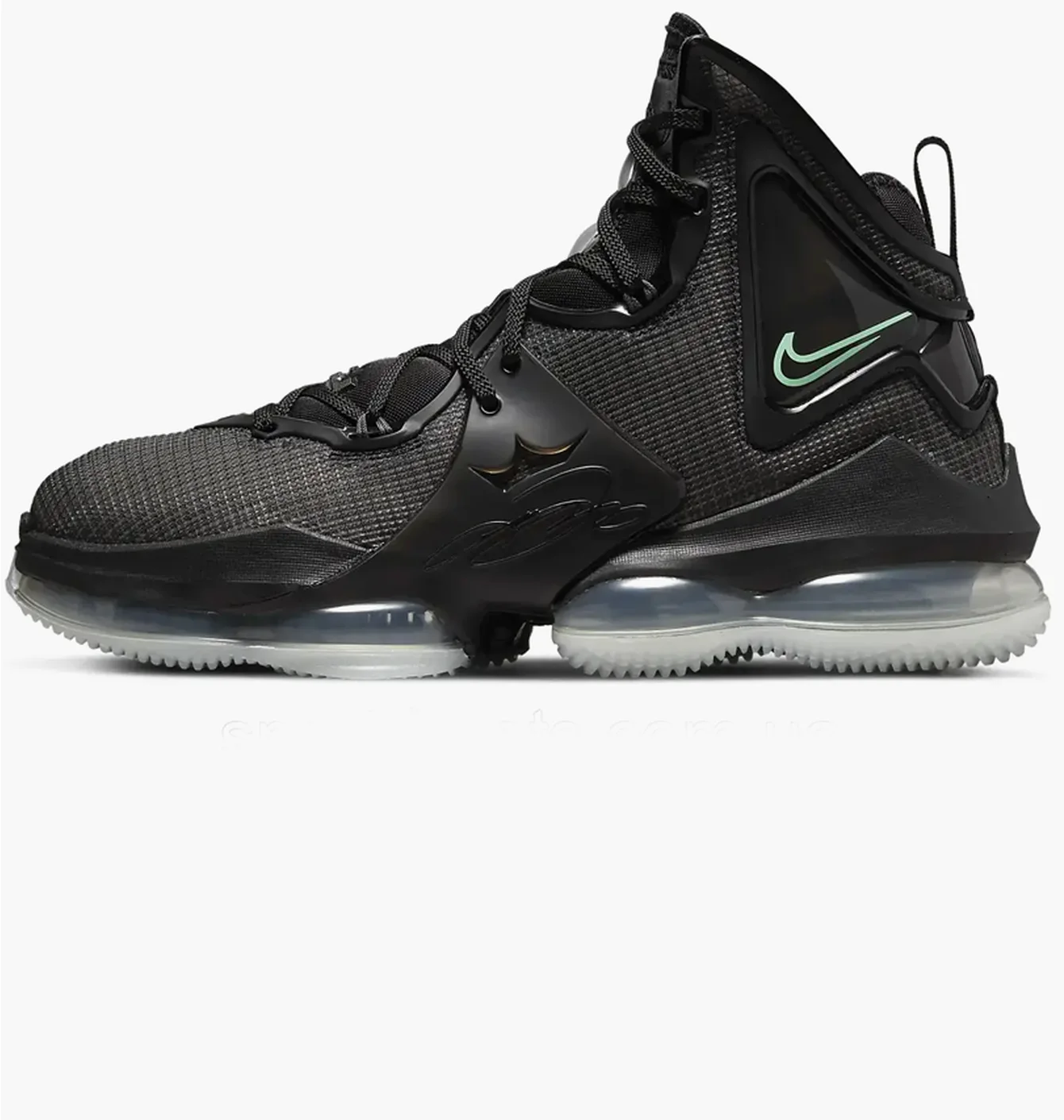 Кросівки унісекс Nike Lebron Xix Black Green Glow Black Cz0203-003