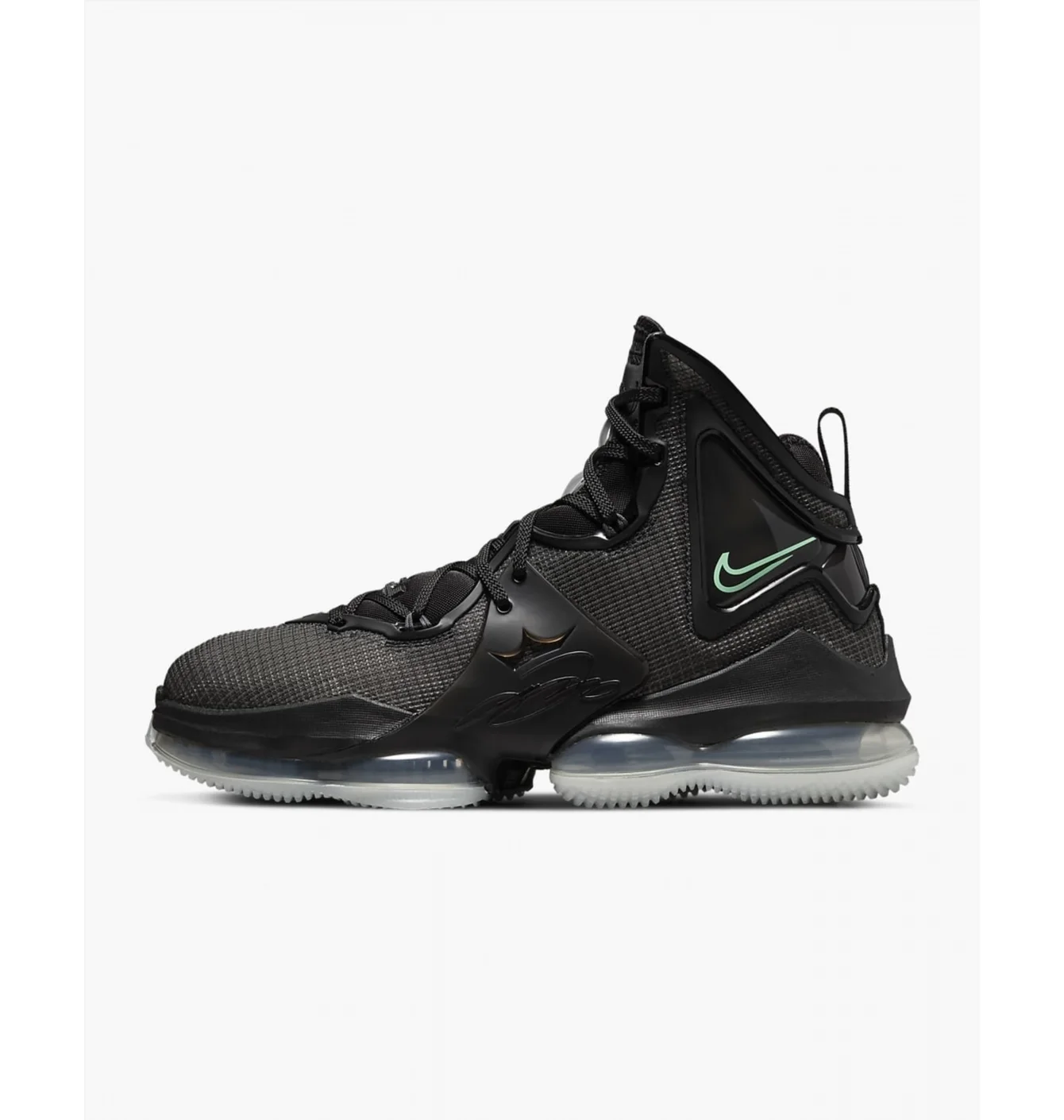 Кросівки унісекс Nike Lebron Xix Black Green Glow Black Cz0203-003