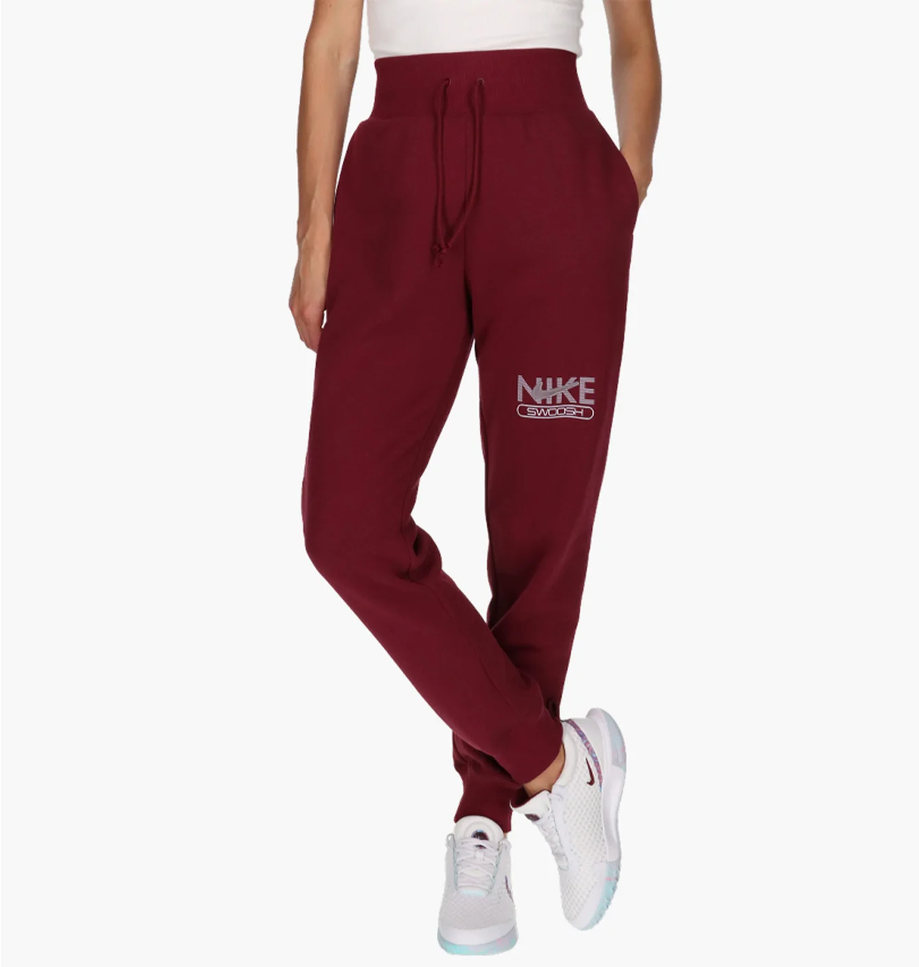Штани жіночі Nike Swsh Flc Jggr Bordo Dr5615-638