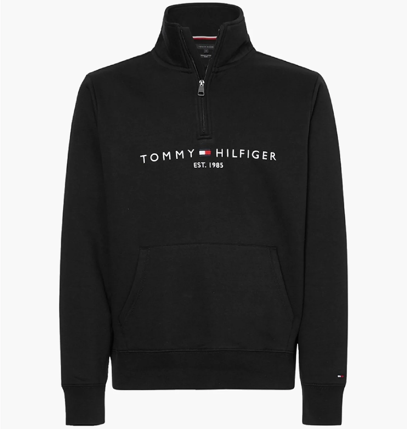 Кофта чоловіча Tommy Hilfiger Logo Quarter-Zip Black 78JB338-001
