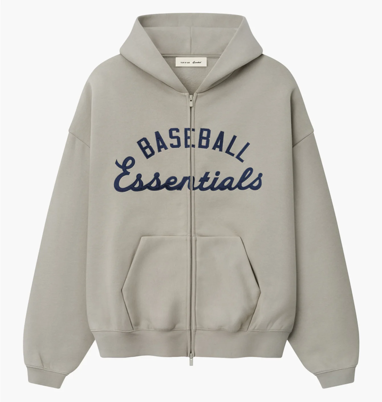 Толстовка чоловіча Fear of God Mlb Full Zip Sport Grey RW00253-0055