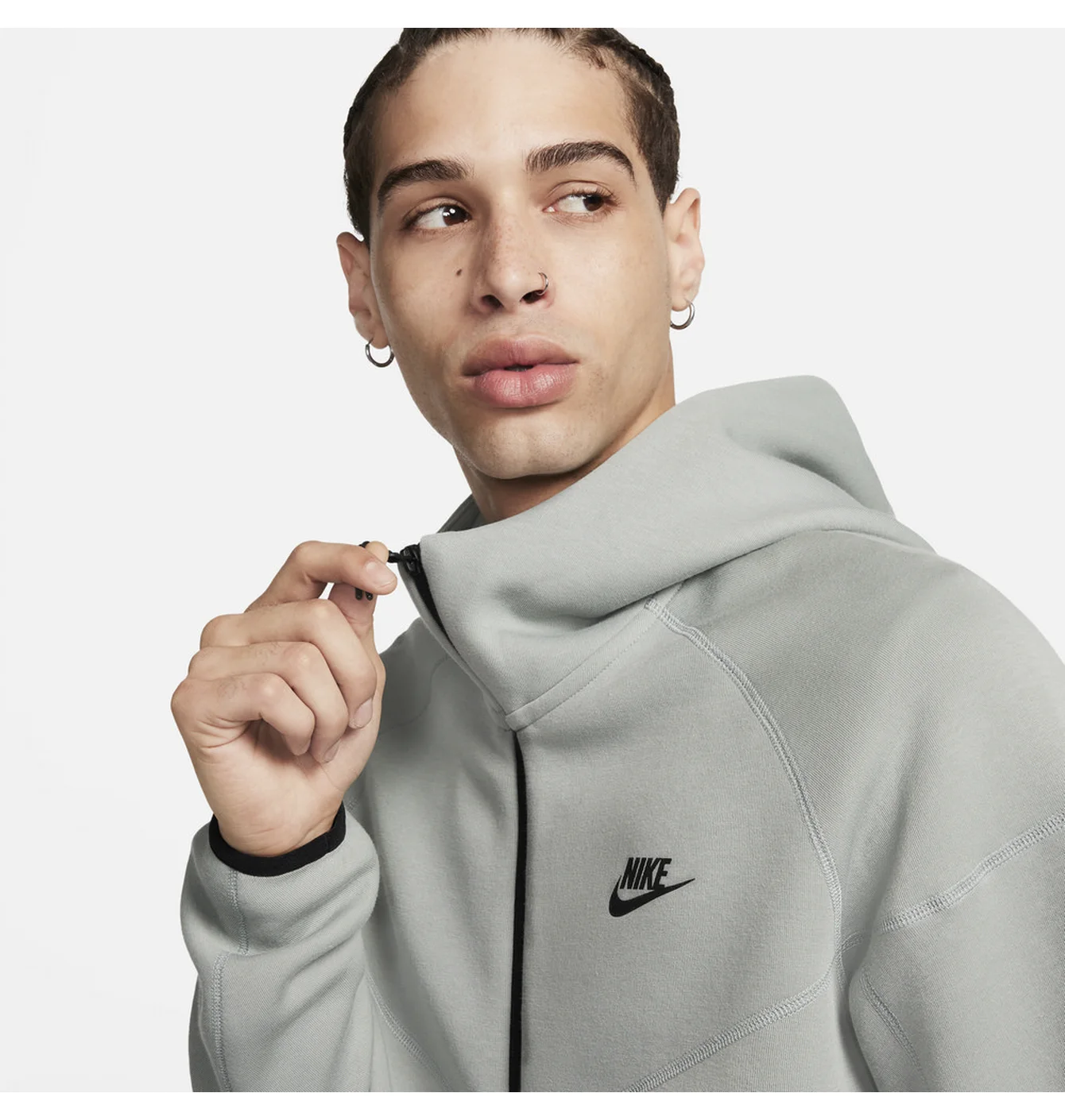 Толстовка чоловіча Nike Tech Fleece Fz Wr Grey FB7921-330