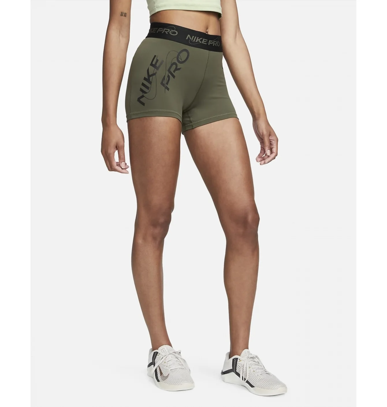 Шорти жіночі Nike Pro 8 Cm Olive FB5448-325