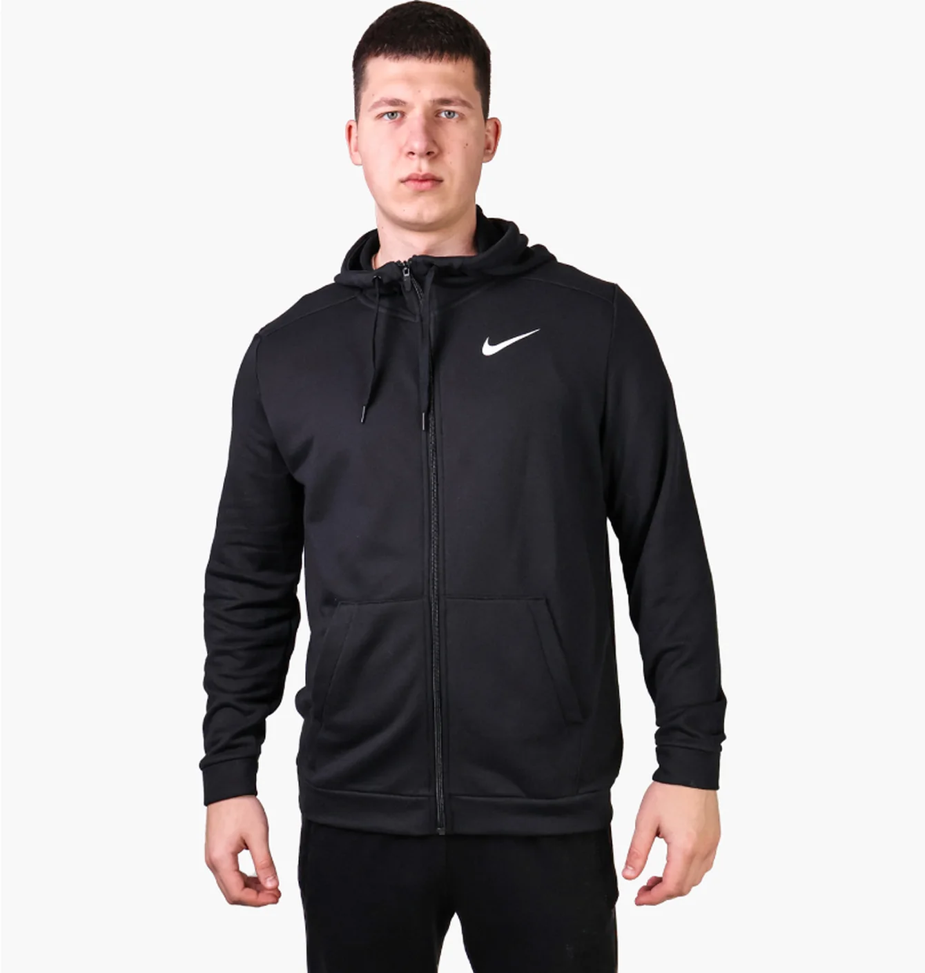 Толстовка чоловіча Nike Dri-Fit MenS Full-Zip Training Hoodie Black CJ4317-010