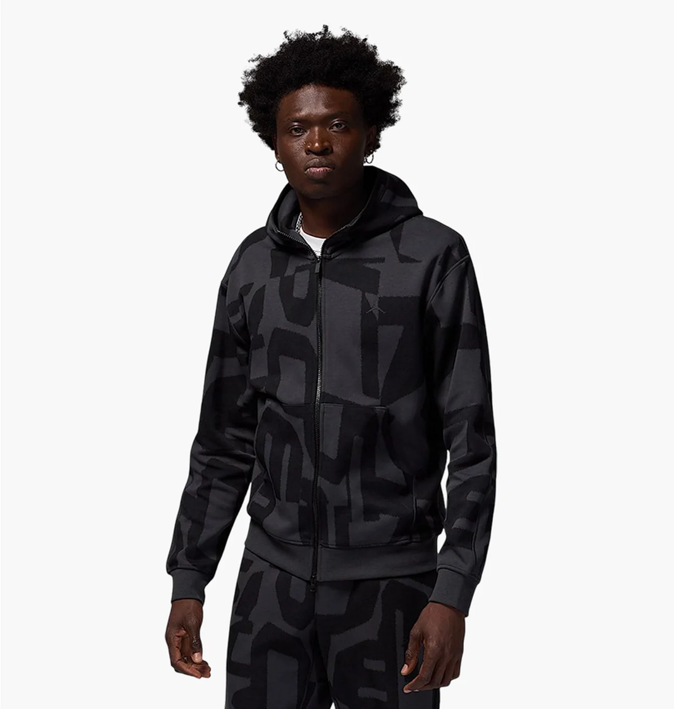 Толстовка чоловіча Air Jordan Sport Hoop Fleece Grey/Black FV8620-010
