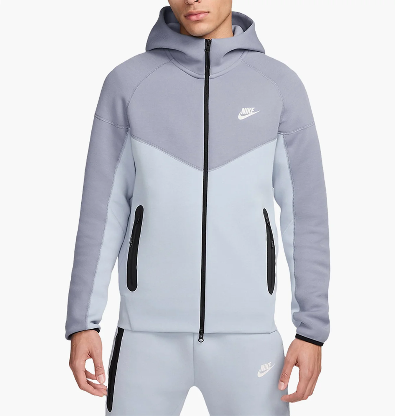 Толстовка чоловіча Nike Tch Flc Fz Wr Hoodie Grey FB7921-440