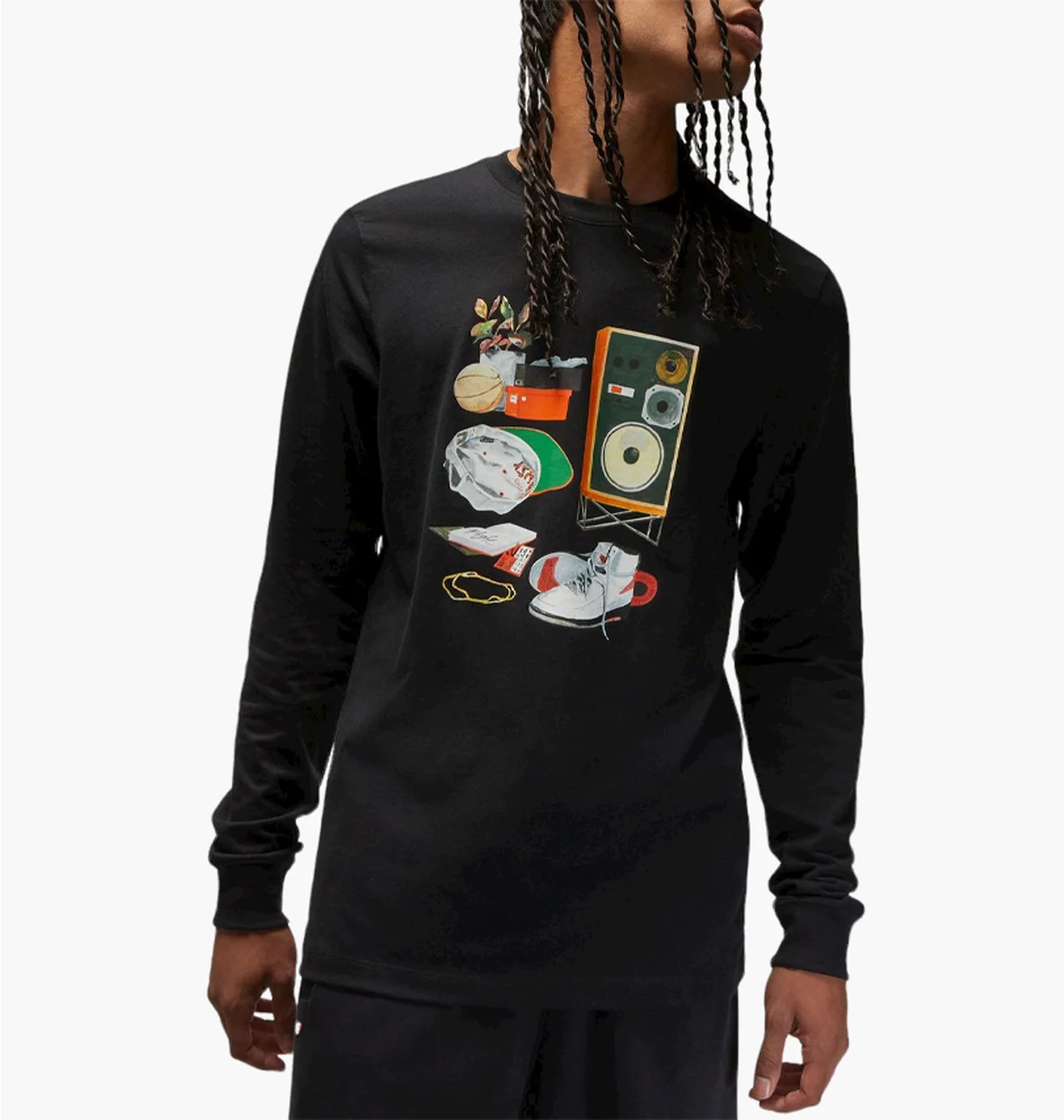 Світшот чоловічий Air Jordan M J Flt Artst Ls Crew Black Dv1474-010