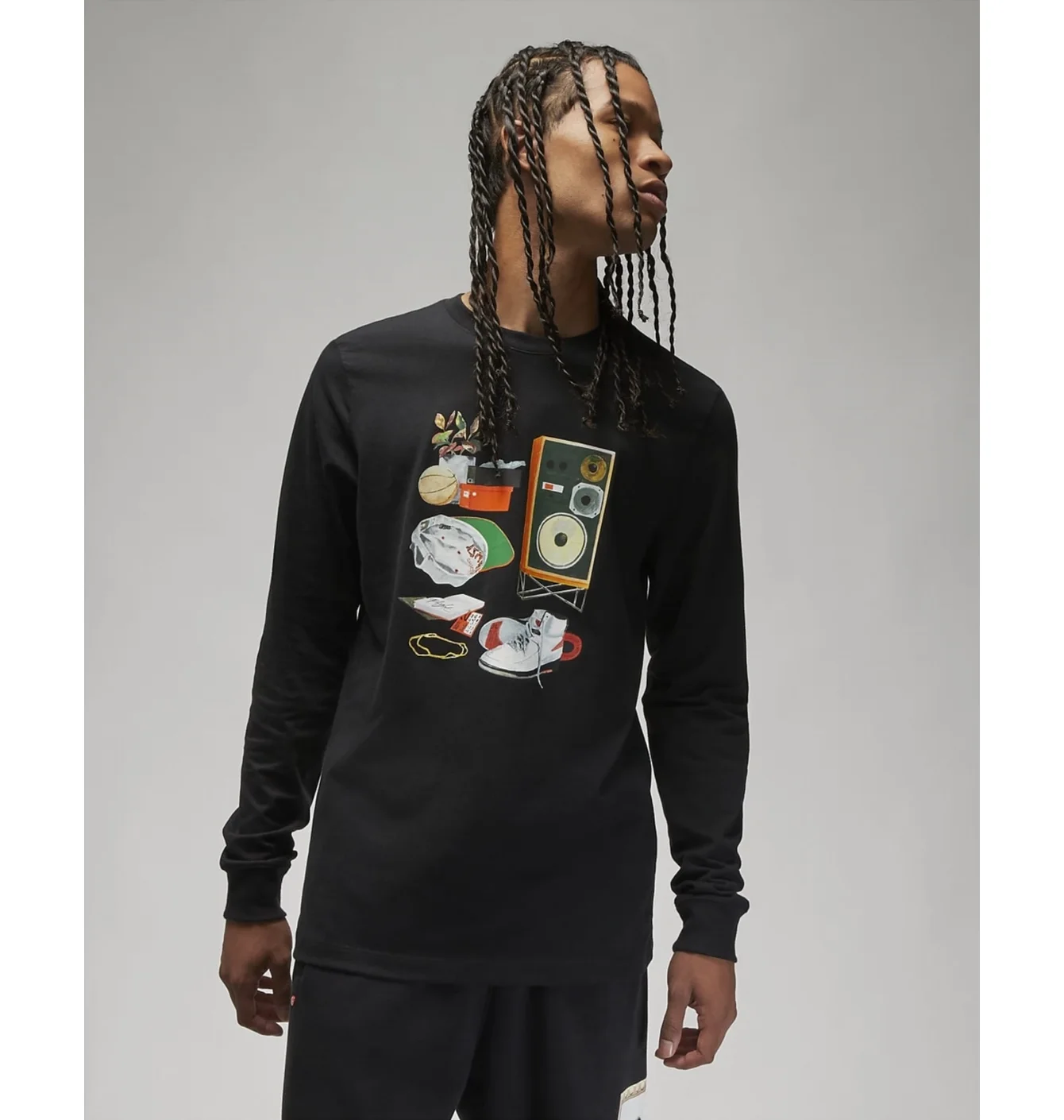 Світшот чоловічий Air Jordan M J Flt Artst Ls Crew Black Dv1474-010